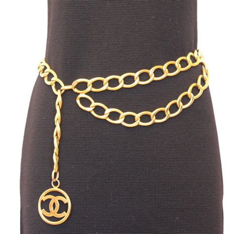 chanel enamel cc chain belt light gold black|Chanel belt gold buckle.